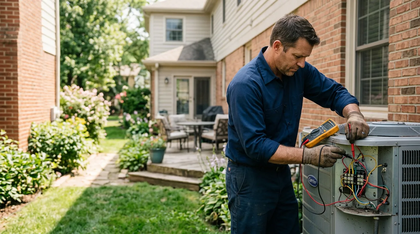HVAC technician working near Menomonee Falls, WI
